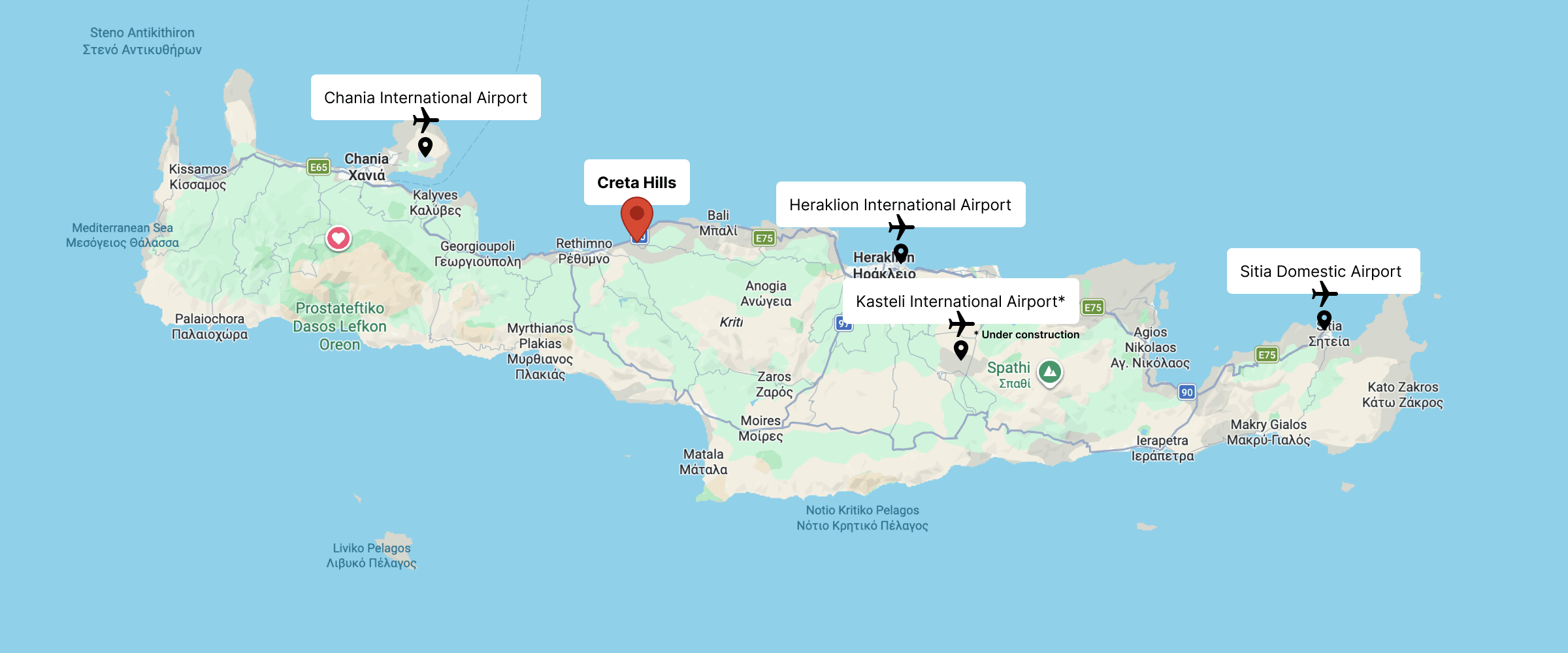 Map of Crete